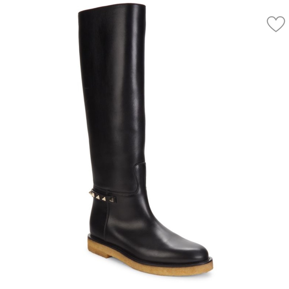 Valentino Garavani Rockstud leather tall boots